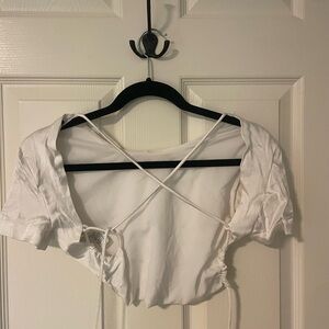 White Satin Zara Top
